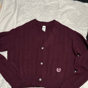 PINK Victoria's Secret Burgundy Cardigan